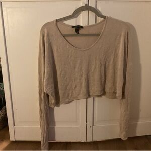 Women's Cream Long Sleeve Top
